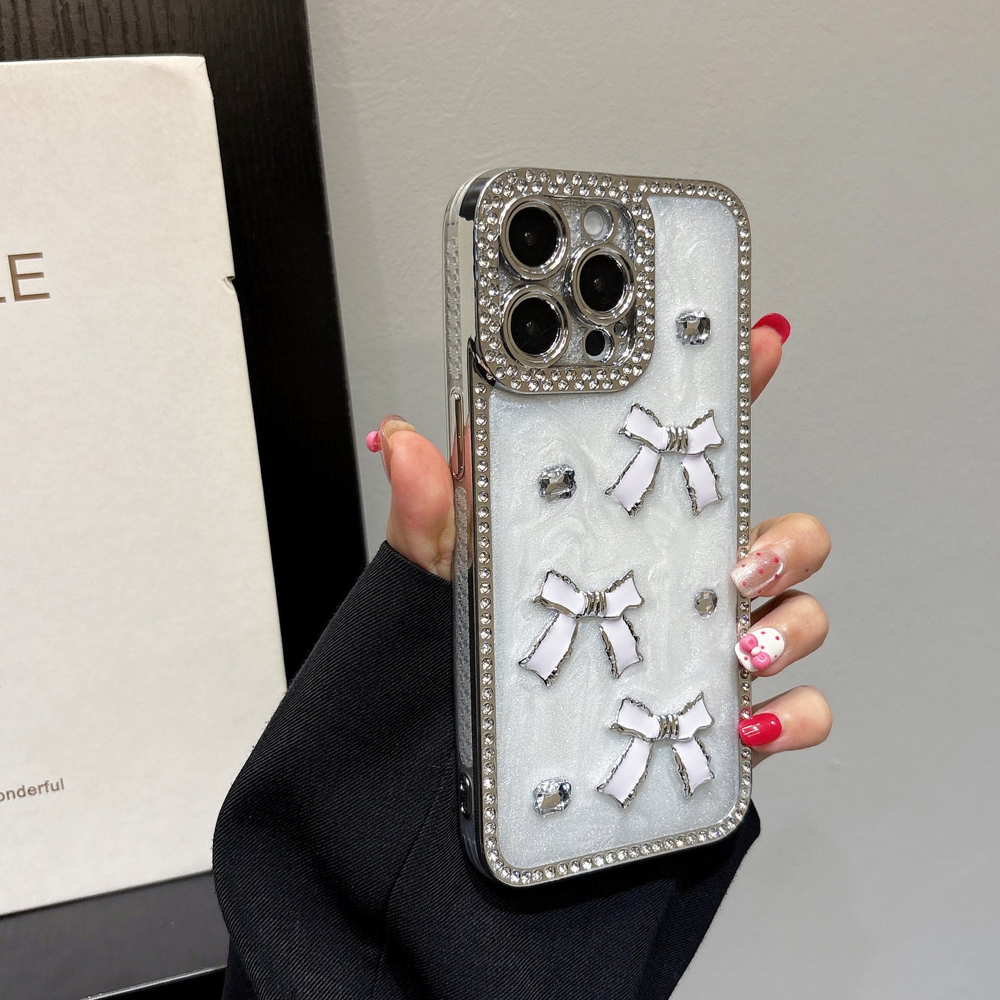 Luxury Crystal Butterfly iPhone Case – Sparkling Diamond-Embellished Design with Elegant Butterfly Motif, Shiny Gloss Finish for iPhone 16/15/14/13, Perfect Gift for Her